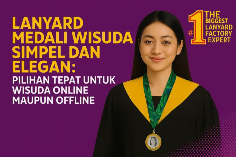 lanyard medali wisuda simpel elegan untuk acara kelulusan