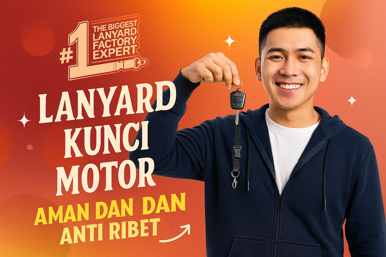 Lanyard Kunci Motor Aman dan Anti Ribet