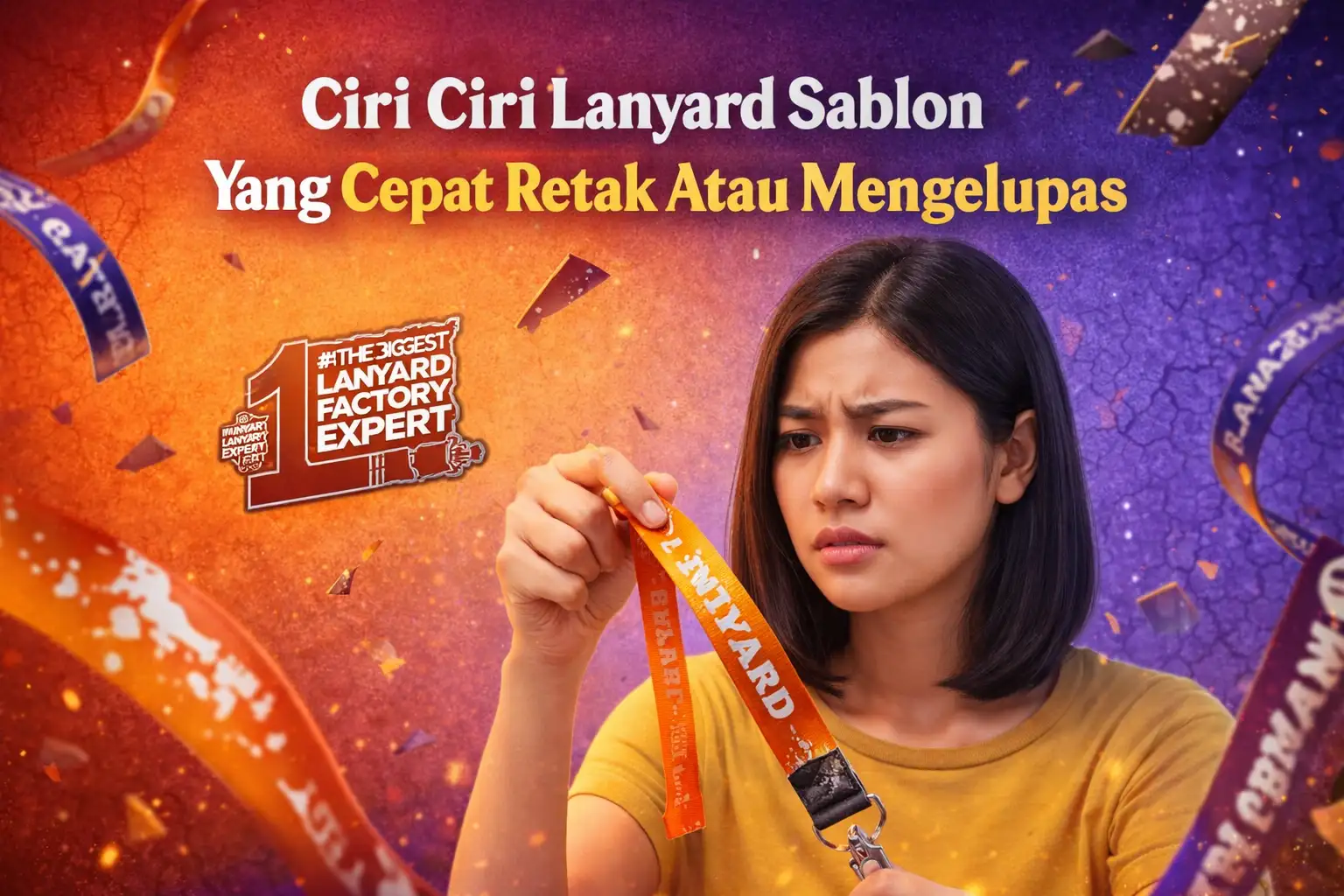Ciri Ciri Lanyard Sablon Yang Cepat Retak Atau Mengelupas