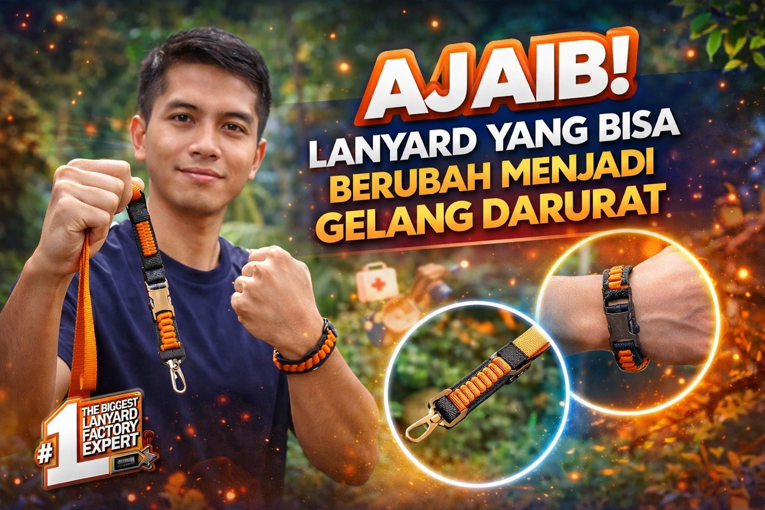 Desain Ajaib Lanyard Yang Bisa Berubah Menjadi Gelang Darurat