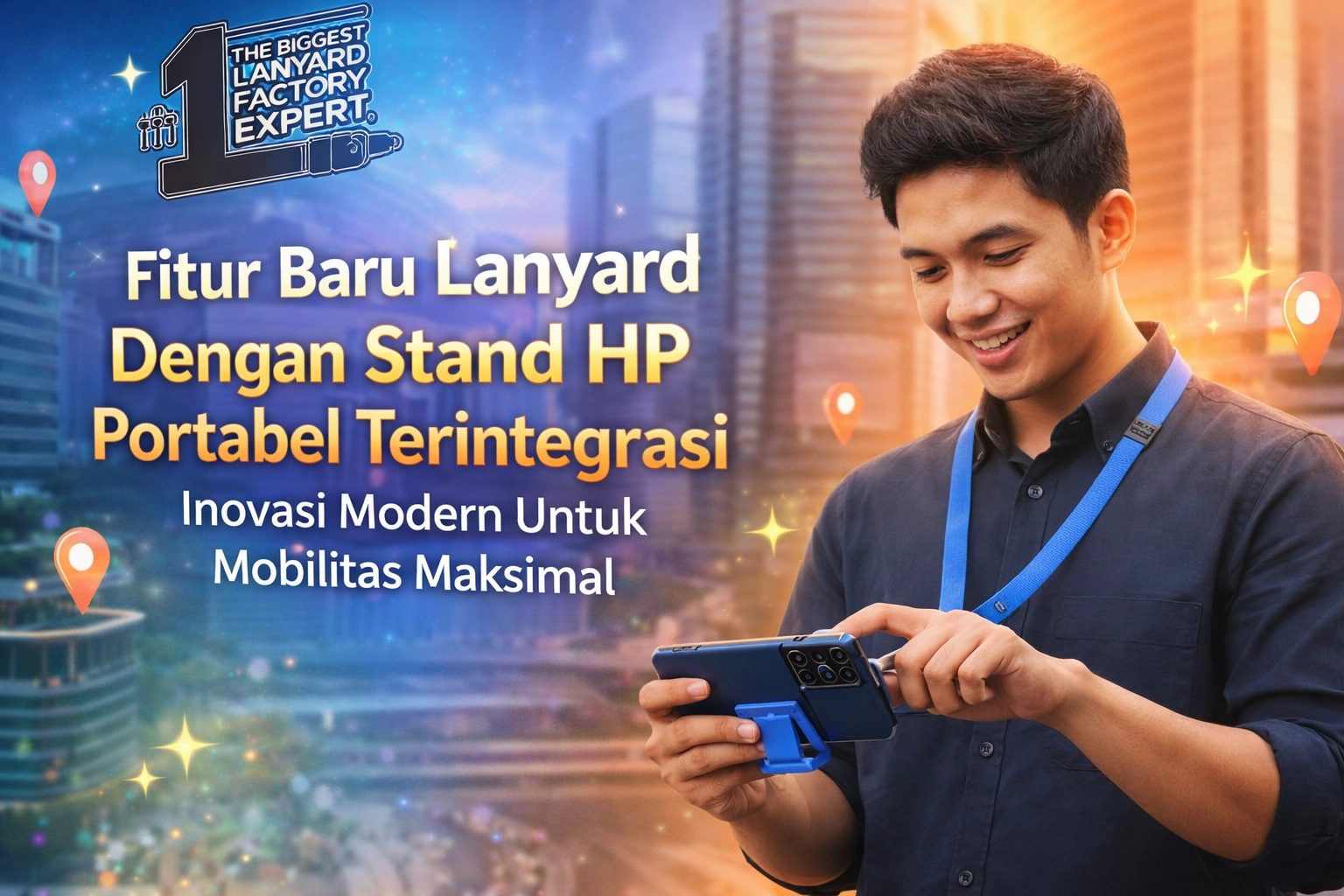 Fitur Baru Lanyard Dengan Stand HP Portabel Terintegrasi