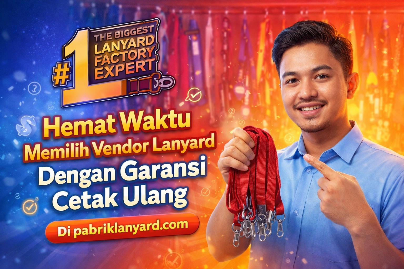 Vendor Lanyard Dengan Garansi Cetak Ulang Di pabriklanyard.com