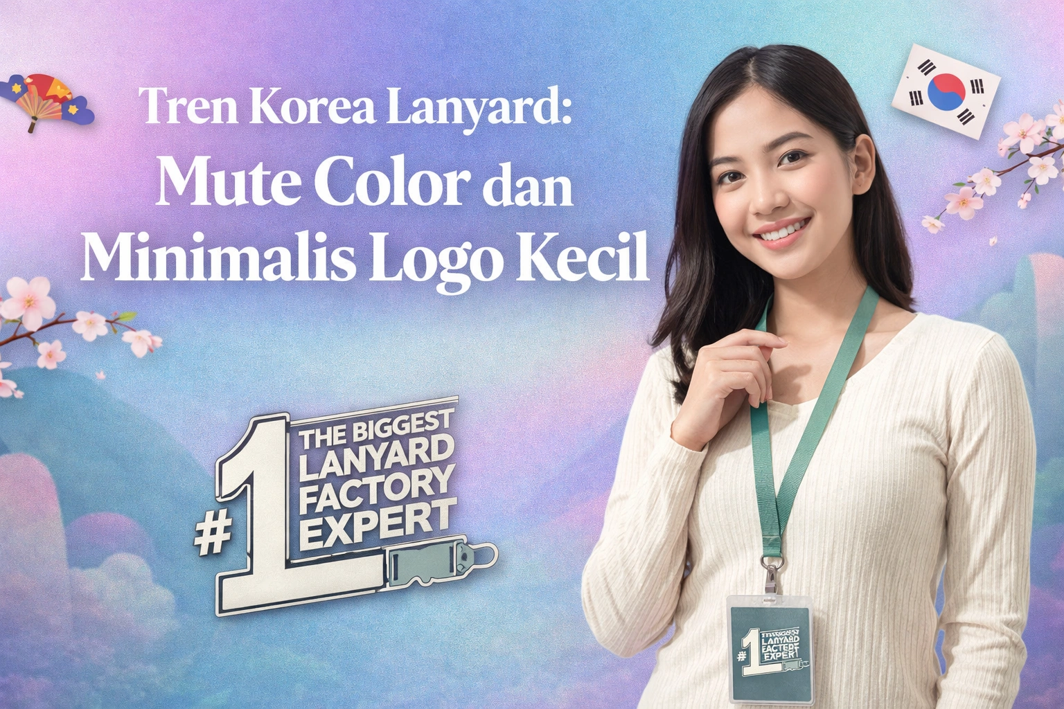 Tren Korea Lanyard: Mute Color dan Minimalis Logo Kecil