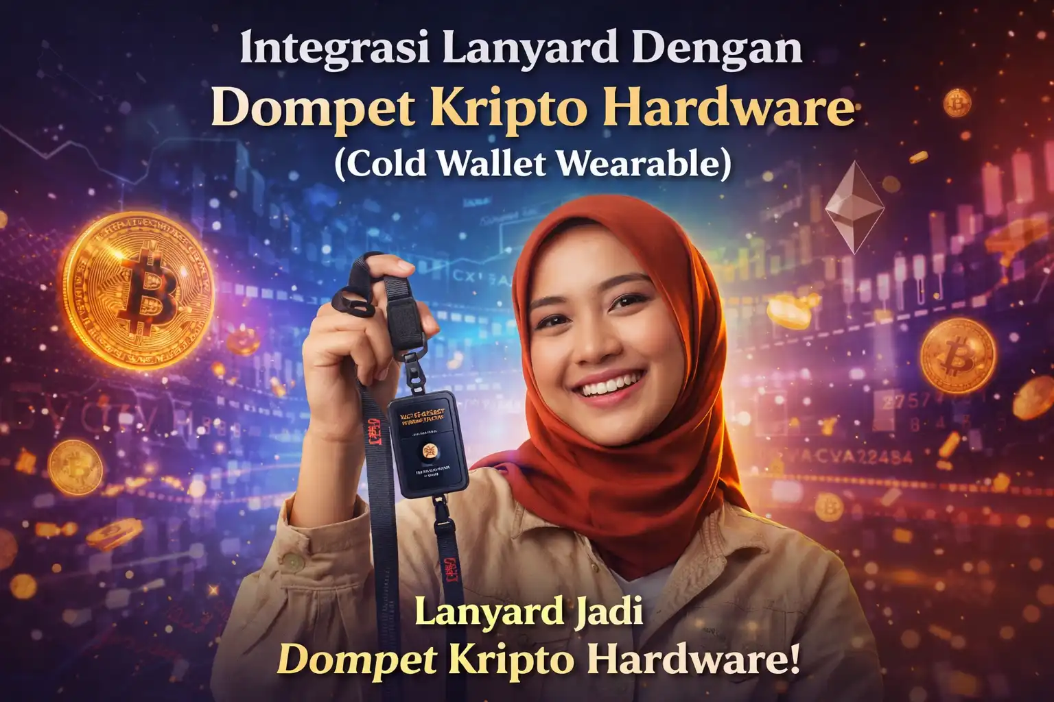 Integrasi Lanyard Dengan Dompet Kripto Hardware (Cold Wallet Wearable)