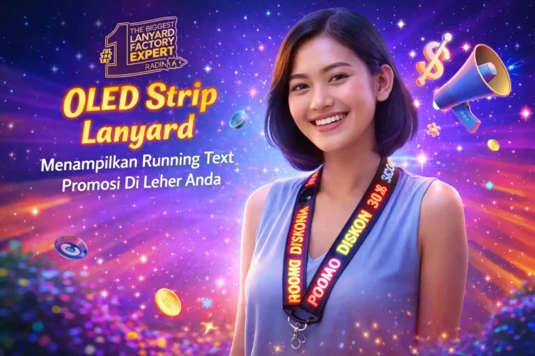 OLED Strip Lanyard Menampilkan Running Text Promosi Di Leher Anda