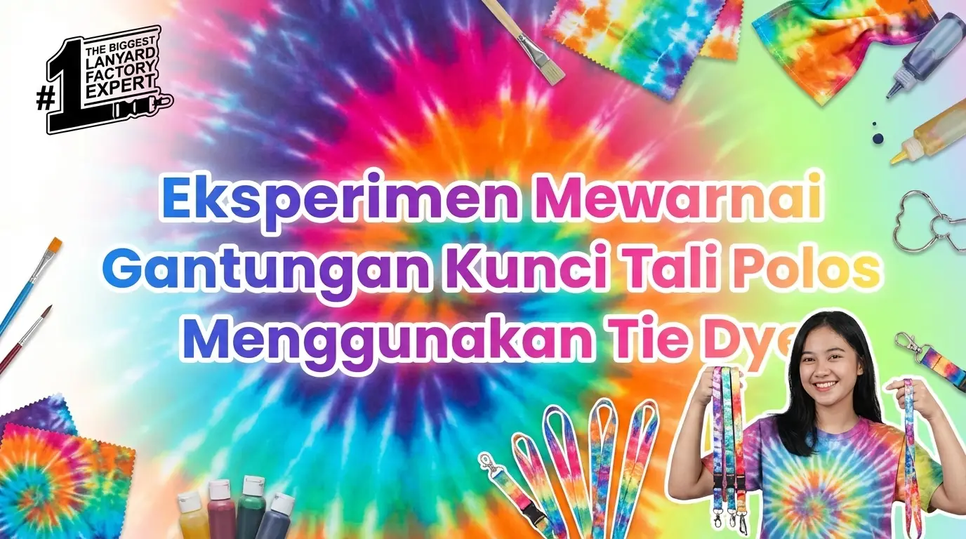 Eksperimen Kreatif: Mewarnai Gantungan Kunci Lanyard Polos dengan Teknik Tie Dye yang Estetik