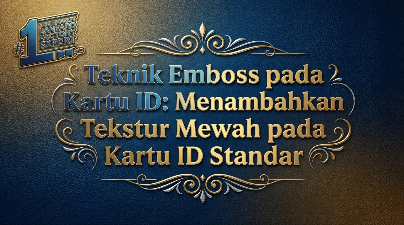 Teknik Emboss pada ID Card: Memberikan Tekstur Mewah pada Kartu Identitas Standar