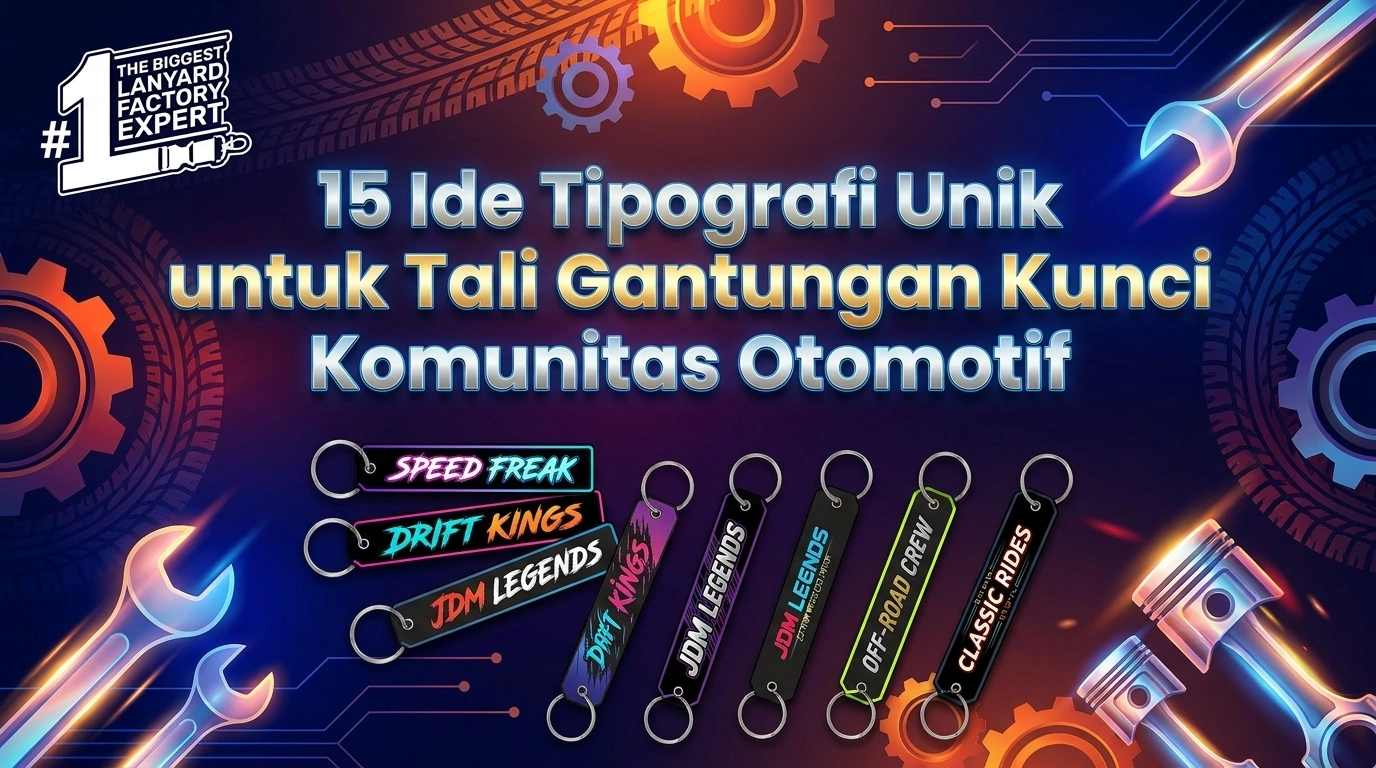 15 Ide Tulisan Tipografi Unik untuk Lanyard Gantungan Kunci Komunitas Otomotif