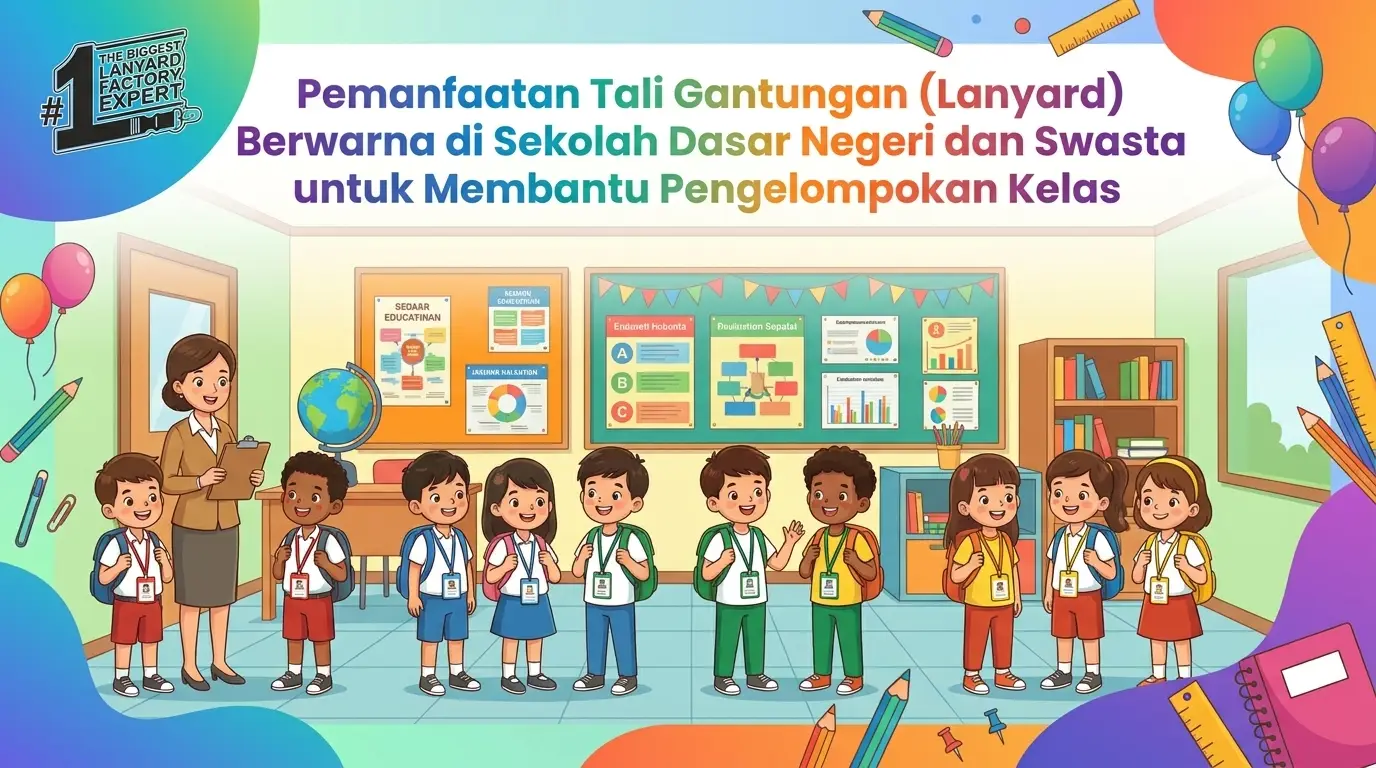 Penggunaan Lanyard Warna-Warni di Sekolah Dasar Negeri dan Swasta untuk Membantu Pengelompokan Kelas